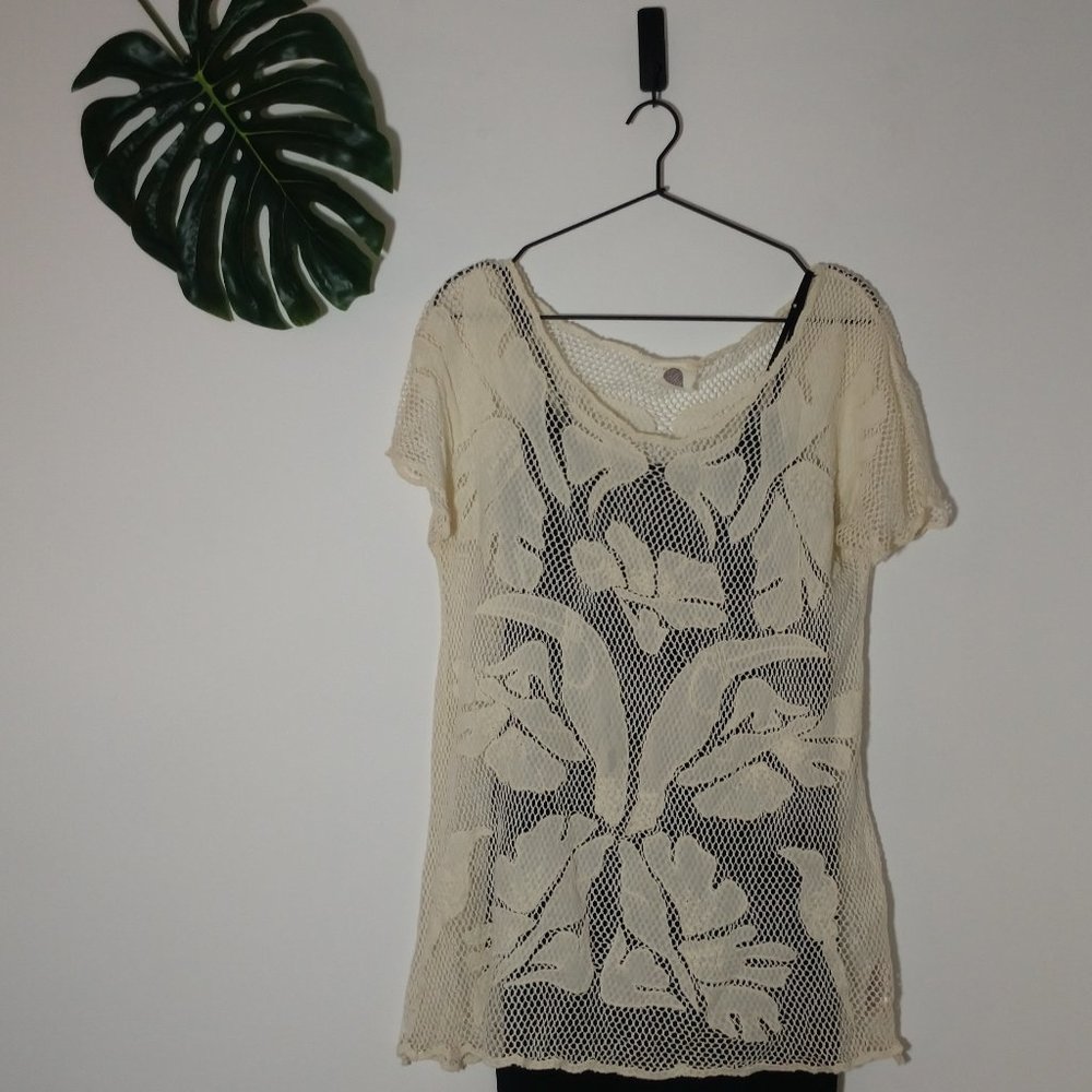 Anthropologie Lilka Aracari Cover Up Off-white S